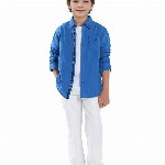 RARE ONES Boys Solid Button-Down Collar Cotton Casual Shirt