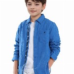 RARE ONES Boys Solid Button-Down Collar Cotton Casual Shirt
