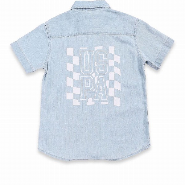 U.S. Polo Assn. Kids Boys Classic Chambray Weave Pure Cotton Casual Shirt
