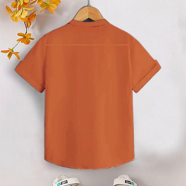 BAESD Boys Premium Cotton Roll Up Sleeves Casual Shirt