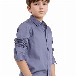 RARE ONES Boys Spread Collar Solid Cotton Casual Shirt