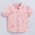 Happy Faces Kids Boys Printed Pure Cotton Casual Shirt