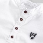 BAESD Boys Premium Mandarin Collar Cotton Casual Shirt