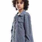 RARE ONES Boys Typography Solid Spread Collar Cotton Casual Shirt