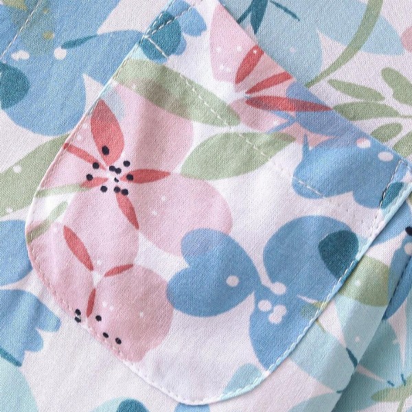 BAESD Boys Comfort Fit Floral Printed Spread Collar Cotton Casual Shirt