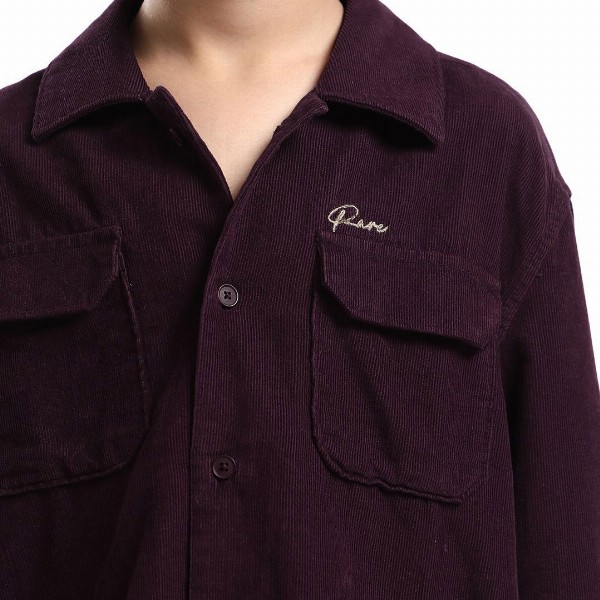 RARE ONES Boys Cord Spread Collar Shirt