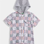 United Colors of Benetton Boys Pure Cotton Checked Hooded Shirt