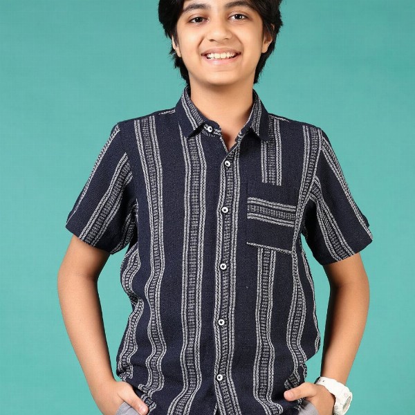 V-Mart Boys Opaque Striped Casual Shirt