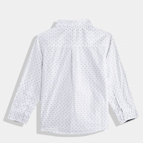 United Colors of Benetton Boys Cotton Micro Ditsy Printed Casual Shirt