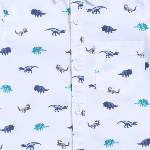 Happy Faces Kids Boys Printed Pure Cotton Casual Shirt