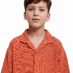 Rare Ones Boys Cuban Collar Jacquard Shirt