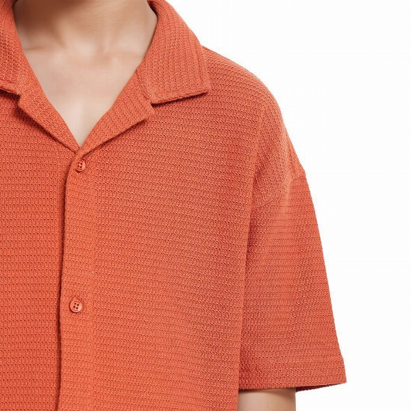 Rare Ones Boys Cuban Collar Jacquard Shirt