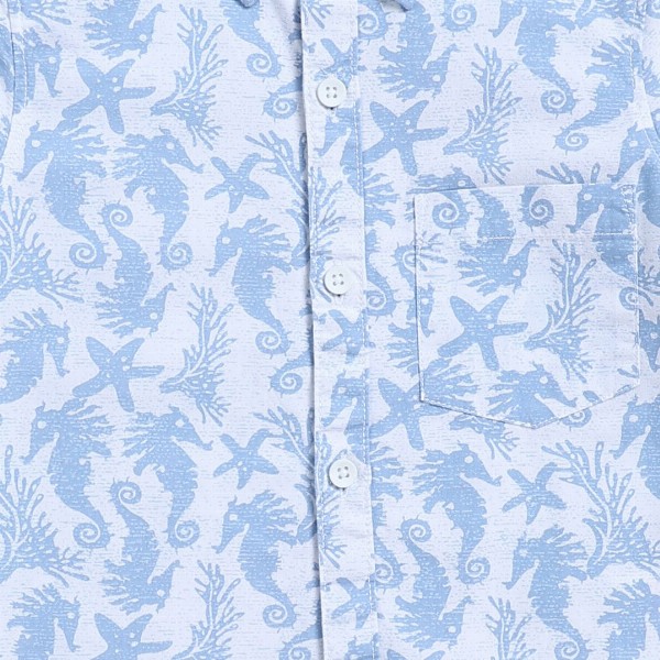 Happy Faces Kids Boys Printed Pure Cotton Casual Shirt