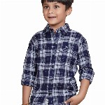 SKY PEARL Boys Tartan Checks Opaque Checked Casual Shirt