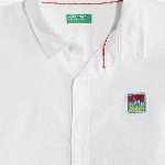 United Colors of Benetton Boys Cotton Printed Back Casual Shirt