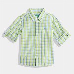United Colors of Benetton Boys Cotton Windowpane Checked Casual Shirt