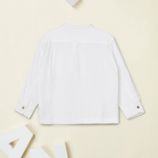 max Boys Textured Spread Collar Pure Cotton Casual Shirt