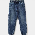 United Colors of Benetton Boys Mid-Rise Heavy Fade Cotton Jogger Jeans