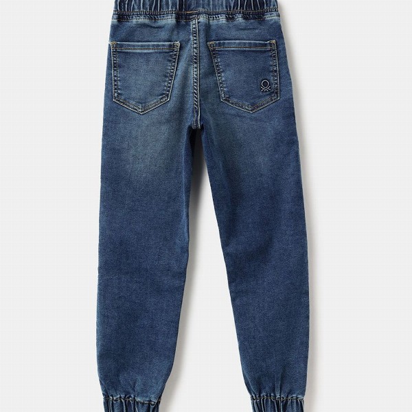 United Colors of Benetton Boys Mid-Rise Heavy Fade Cotton Jogger Jeans