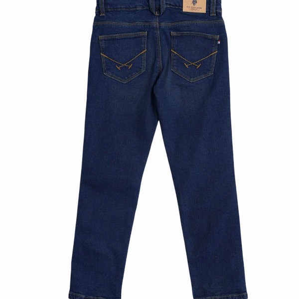 U.S. Polo Assn. Kids Boy Mid-Rise Slim Fit Clean Look Jeans