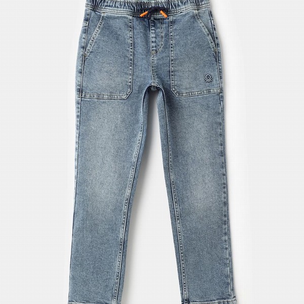United Colors of Benetton Boys Regular Fit Mid-Rise Heavy Fade Jeans
