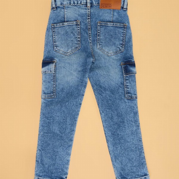 Pantaloons Junior Boys Regular Fit Mid-Rise Heavy Fade Cotton Jeans