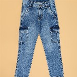 Pantaloons Junior Boys Regular Fit Mid-Rise Heavy Fade Cotton Jeans