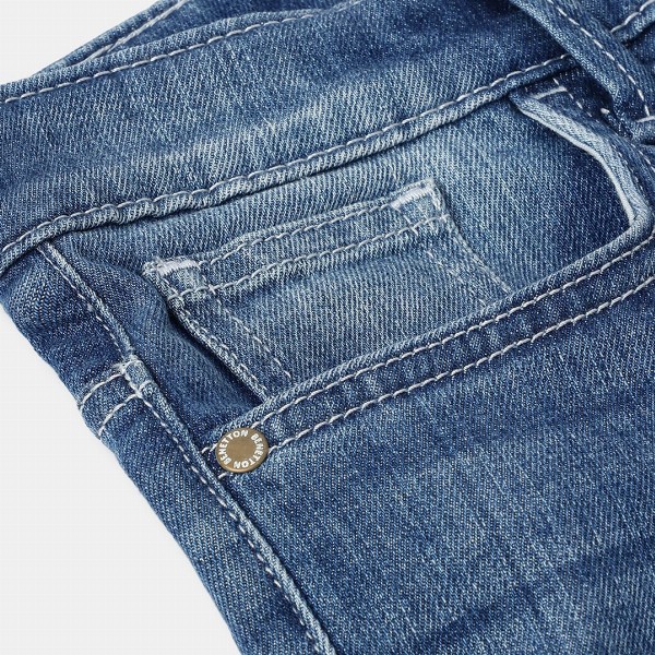 United Colors of Benetton Boys Straight Fit Mid-Rise Heavy Fade Jeans