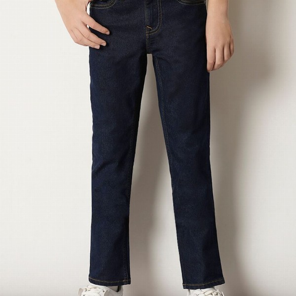 Jack & Jones Junior Boys Straight Fit Clean Look Light Fade Pure Cotton Whiskers Jeans