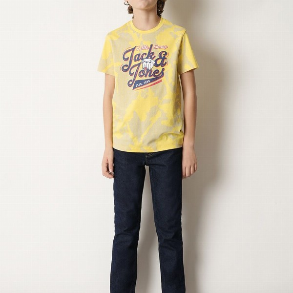 Jack & Jones Junior Boys Straight Fit Clean Look Light Fade Pure Cotton Whiskers Jeans