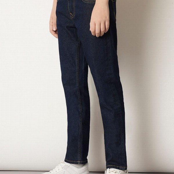 Jack & Jones Junior Boys Straight Fit Clean Look Light Fade Pure Cotton Whiskers Jeans