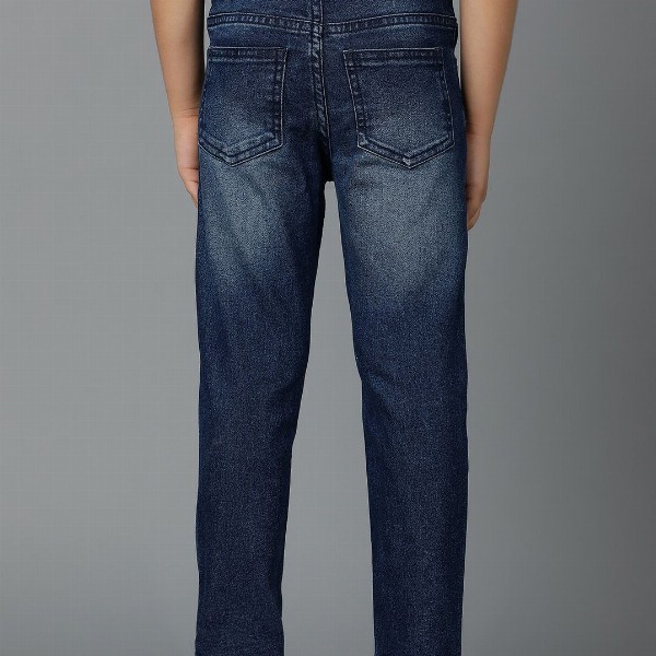 TALES & STORIES Boys Blue Slim Fit Light Fade Stretchable Denim Jeans