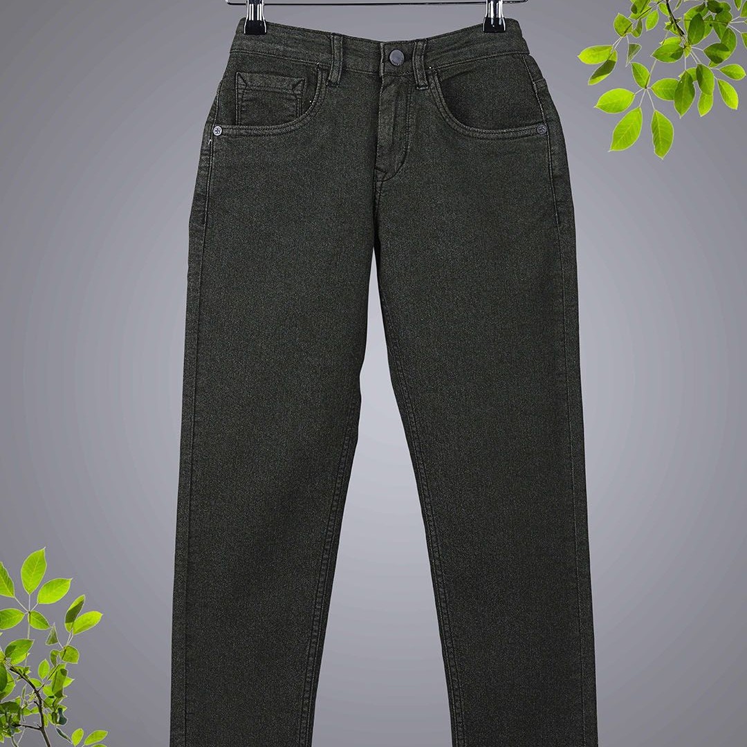 HERE&NOW Boys Straight Fit Mid Rise Clean Look Stretchable Jeans
