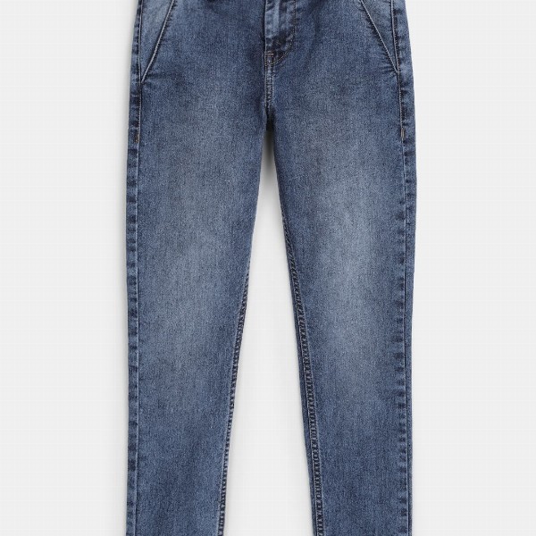 HERE&NOW Boys Blue Slim Fit Heavy Fade Stretchable Jeans