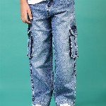 V-Mart Boys Jogger Slash Knee Light Fade Jeans