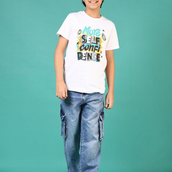 V-Mart Boys Jogger Slash Knee Light Fade Jeans