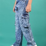 V-Mart Boys Jogger Slash Knee Light Fade Jeans