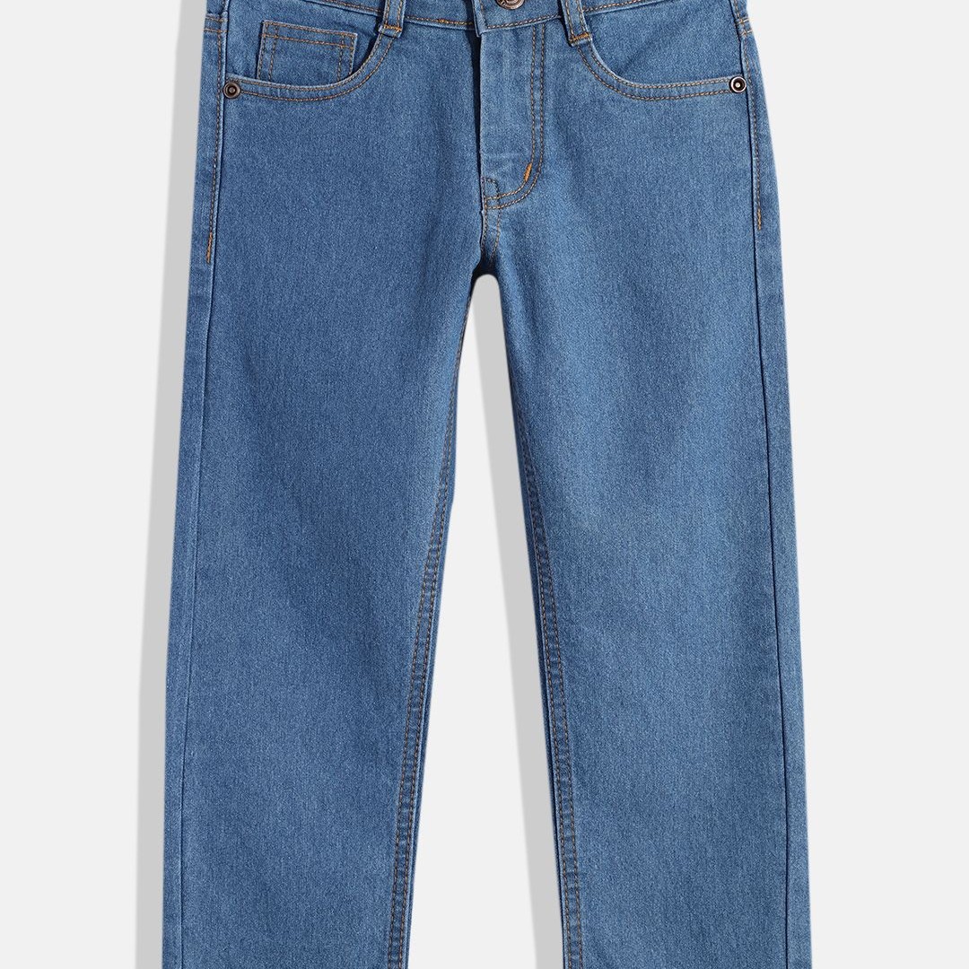 Urbano Juniors Boys Blue Solid Slim Fit Stretchable Jeans