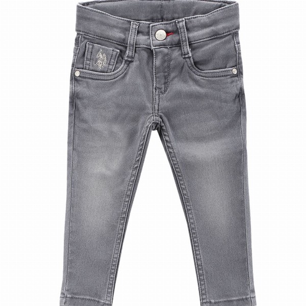 U.S. Polo Assn. Kids Boys Slim Fit Whiskers & Chevrons Light Fade Stretchable Jeans