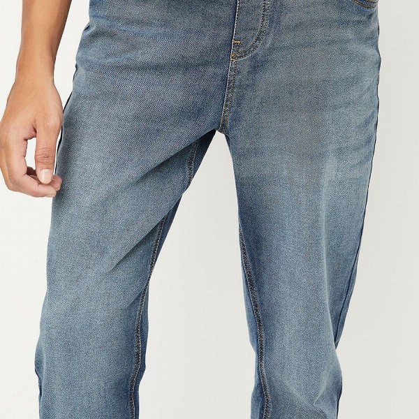 max Boys Cotton Regular Fit Low Distress Heavy Fade Jeans