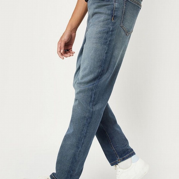 max Boys Cotton Regular Fit Low Distress Heavy Fade Jeans