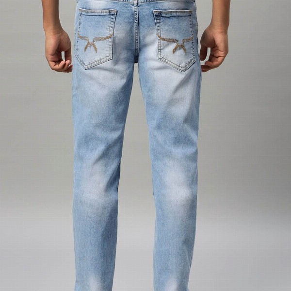 UTH by Roadster Boys Slim Fit Low Distress Heavy Fade Stretchable Jeans