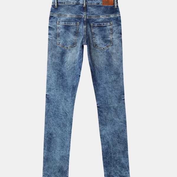 United Colors of Benetton Boys Slim Fit Mid-Rise Mildly Distressed Heavy Fade Jeans