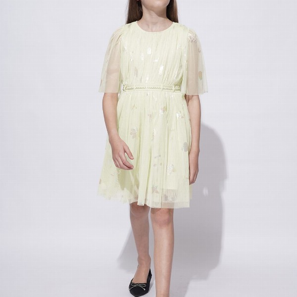 Vero Moda Printed Flared Sleeve Fit & Flare Dress