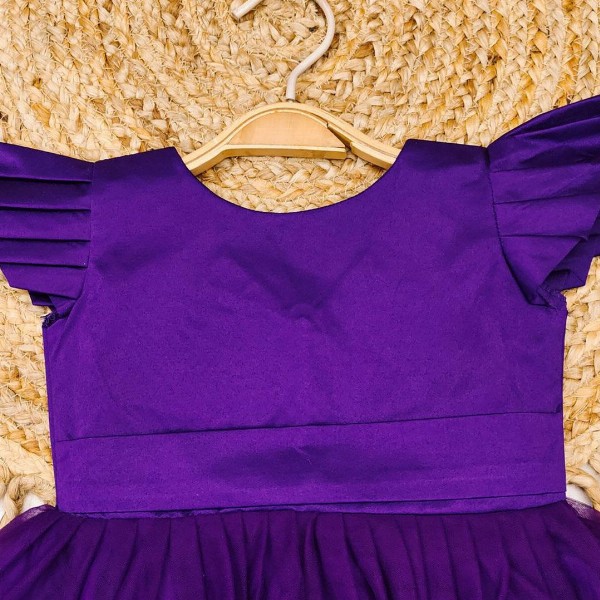 Tejam stylish frocks Girls Satin Embellished Fit & Flare Dress