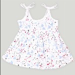 Kidbea Infant Girls Pack Of 4 Conversational Printed Round Neck Cotton Fit & Flare Dress