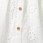 BAESD Girls Square Neck Schiffli Empire Dress