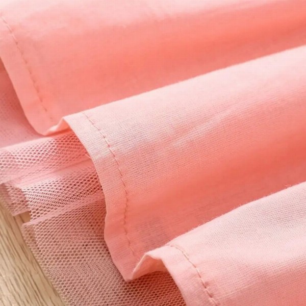 BAESD Flutter Sleeve Net Puff Sleeves Fit & Flare Dress