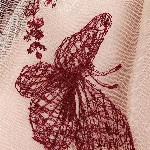 Girls Floral Print Embroidered Fit & Flared Dress