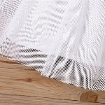 BAESD Girls Embellished Square Neck Short Puff Sleeve Net Fit & Flare Dress